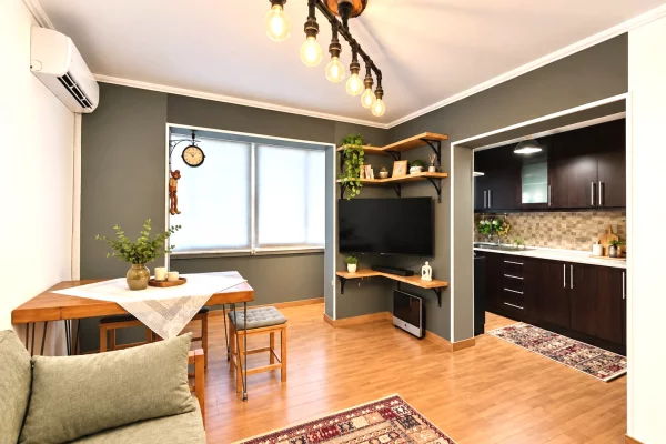 Shtepi me qera Apartament ne Tirane, 1+1, Mobilimi E mobiluar, Pagesa 45,000  Leke.