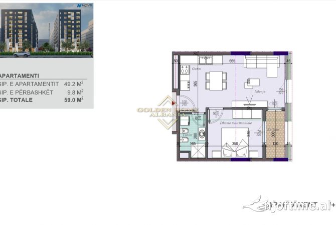 Appartamento in vendita a Tirana 1+1, Vuoto