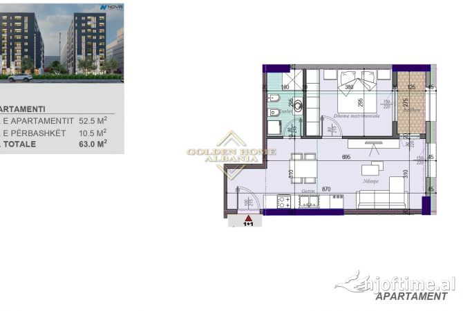 Appartamento in vendita a Tirana 1+1, Vuoto