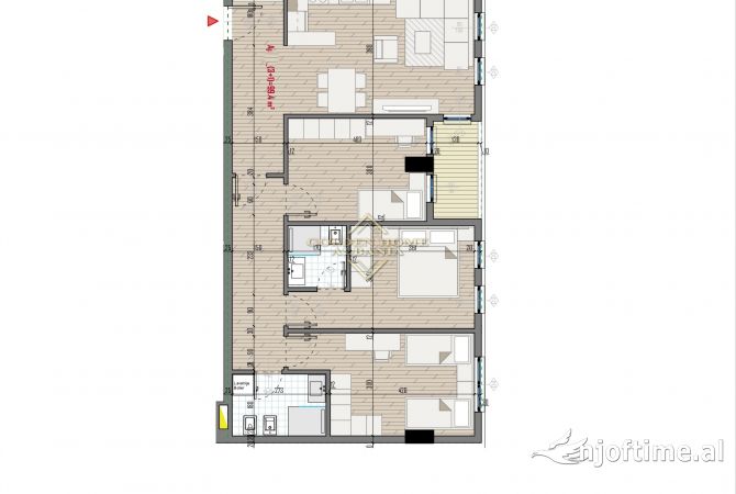 Appartamento in vendita a Tirana 3+1, Vuoto