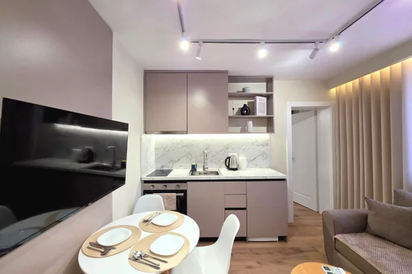 Shtepi ne shitje Apartament ne Tirane, 1+1, Mobilimi E mobiluar, Pagesa 187,000  Euro.