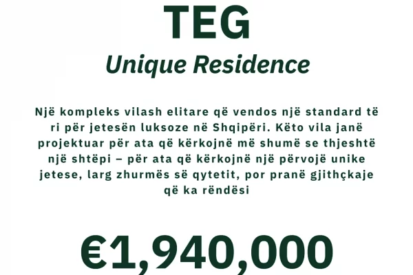Luxury villas for sale in Tirana 5+1, Emty