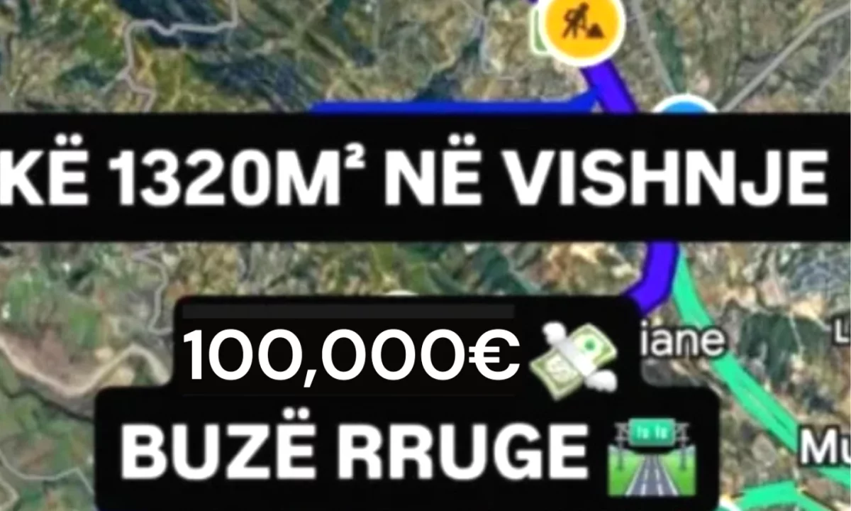 ⛰️ FOR SALE: GOLD Land 1320 m2 (VISHNJE - TEG 🟣) 📍In the Middle of Nature 🌳 100.000Euro Akes Direct Side of the Road 🔥🛣️