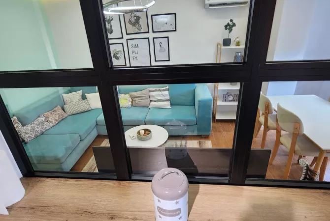 Shtepi me qera Apartament ne Tirane, 1+1, Mobilimi E mobiluar, Pagesa 720  Euro.