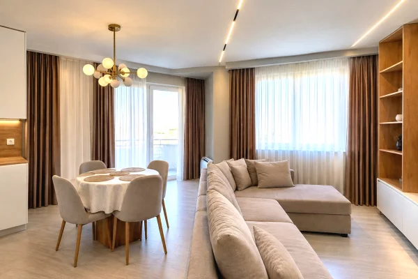 Shtepi me qera Apartament ne Tirane, 1+1, Mobilimi E mobiluar, Pagesa 65,000  Leke.