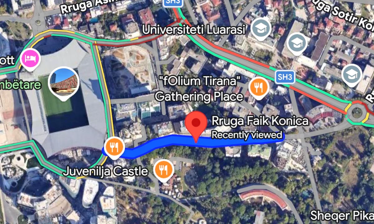 Me Qira: Zyre Gjigande | 3 Ambiente Pune +2wc & Depo (128m2) 📍Rr. Elbasanit - Rr. Faik Konica, Fasade nga Rruga || 160,000 Leke/muaj