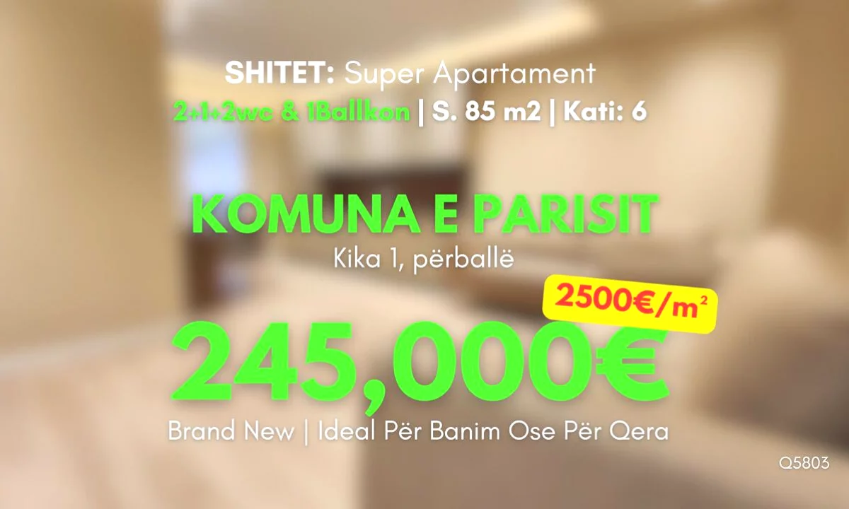 Appartamento in vendita a Tirana 2+1, Arredato