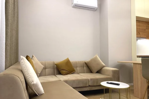 Shtepi me qera Apartament ne Tirane, 1+1, Mobilimi E mobiluar, Pagesa 60,000  Leke.