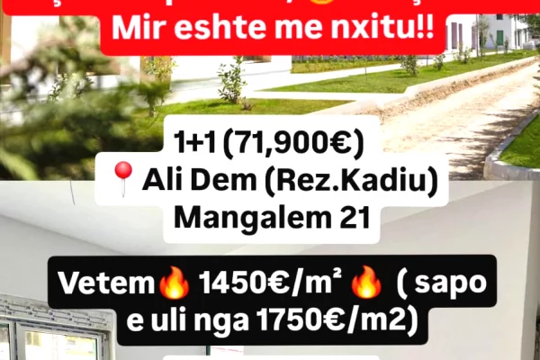 Shtepi ne shitje 1+1 ne Tirane - 71,900 Euro