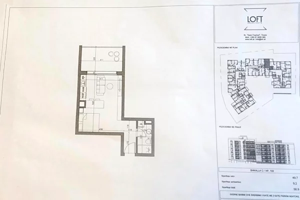 Shtepi ne shitje Apartament ne Tirane, Garsoniere, Mobilimi Bosh, pa mobiluar, Pagesa 67,000  Euro.