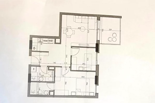 Shtepi ne shitje Apartament ne Tirane, 2+1, Mobilimi Bosh, pa mobiluar, Pagesa 106,000  Euro.