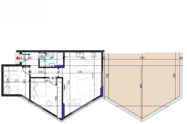 Shtepi ne shitje Apartament ne Tirane, 2+1, Mobilimi Bosh, pa mobiluar, Pagesa 248,500  Euro.