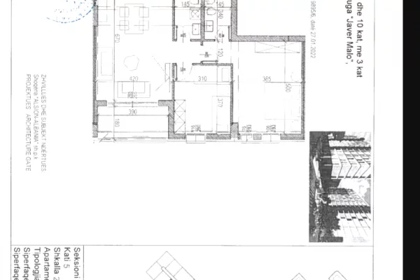Shtepi ne shitje Apartament ne Tirane, 2+1, Mobilimi Bosh, pa mobiluar, Pagesa 222,000  Euro.