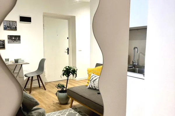 Shtepi me qera Apartament ne Tirane, 1+1, Mobilimi E mobiluar, Pagesa 55,000  Leke.