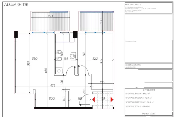 Shtepi ne shitje Apartament ne Vlore, 1+1, Mobilimi Bosh, pa mobiluar, Pagesa 211,000  Euro.
