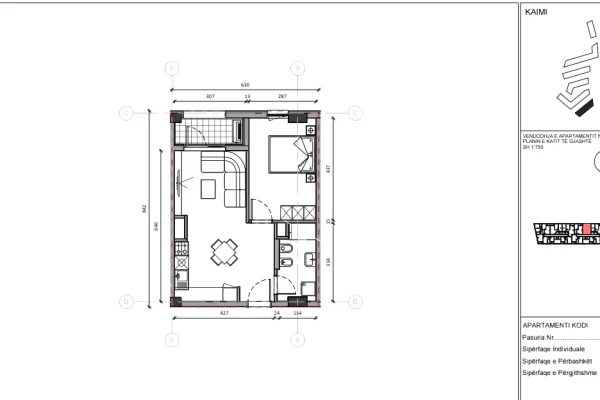 Shtepi ne shitje Apartament ne Tirane, 1+1, Mobilimi Bosh, pa mobiluar, Pagesa 11,000,000  Leke.