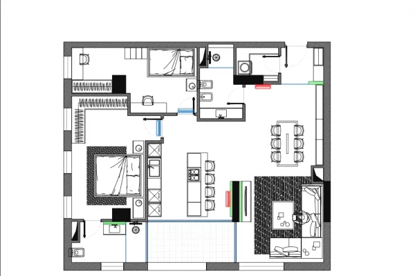 Shtepi ne shitje Apartament ne Tirane, 3+1, Mobilimi Bosh, pa mobiluar, Pagesa 430,000  Euro.