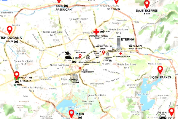 Shtepi ne shitje Apartament ne Tirane, 1+1, Mobilimi Bosh, pa mobiluar, Pagesa 145,000  Euro.