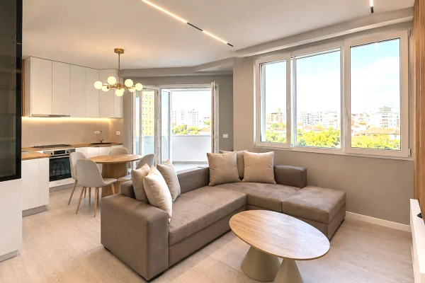 Me Qera: 1+1+Post Parkimi📍Ish Fusha e Aviacionit (River Residence) - Pallat i Ri V.2025✨️ - 65,000 Lek - SP.80m² || Akses i lehte me Unazen e Madhe🚀