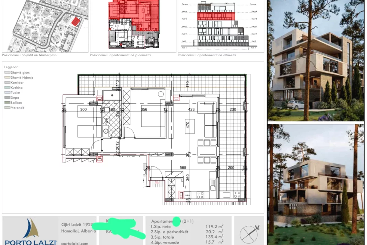 Shtepi ne shitje Apartament ne Durres, 2+1, Mobilimi Bosh, pa mobiluar, Pagesa 400,000  Euro.