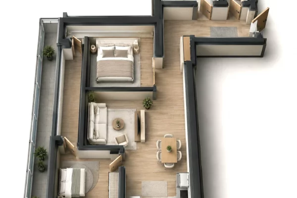 Apartment for sale in Tirana 2+1, Emty