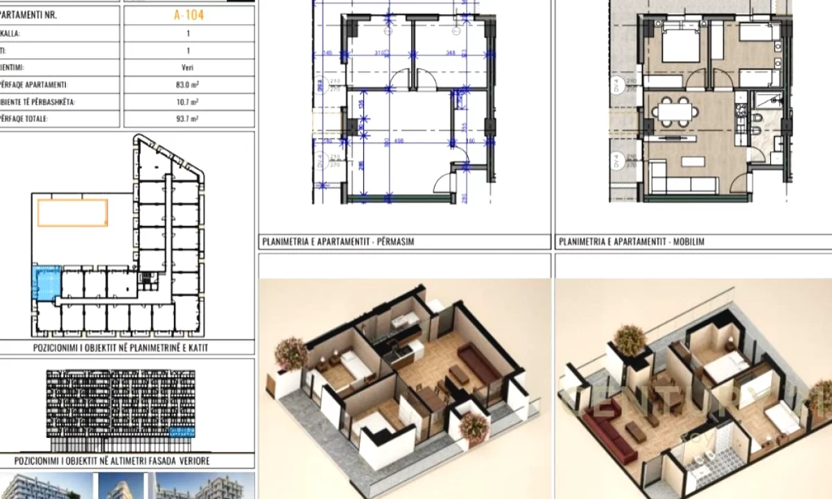 Appartamento in vendita a Durazzo 2+1, Vuoto