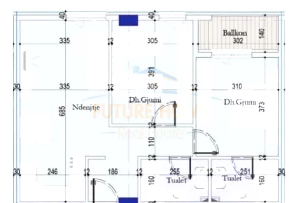 Shtepi ne shitje Apartament ne Tirane, 2+1, Mobilimi Bosh, pa mobiluar, Pagesa 126,730  Euro.