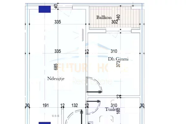 Shtepi ne shitje Apartament ne Tirane, 1+1, Mobilimi Bosh, pa mobiluar, Pagesa 86,860  Euro.