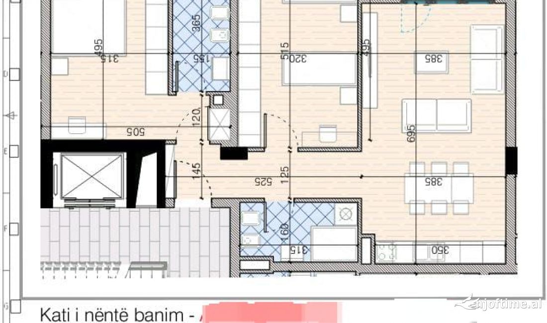 Appartamento in vendita a Tirana 2+1, Vuoto