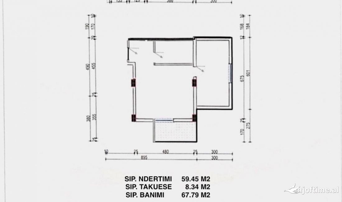Appartamento in vendita a Tirana 1+1, Vuoto