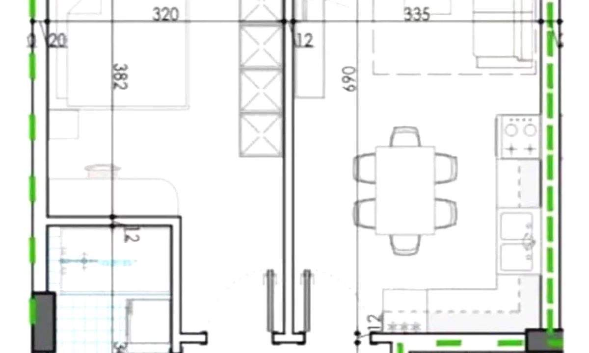 Appartamento in vendita a Tirana 1+1, Vuoto