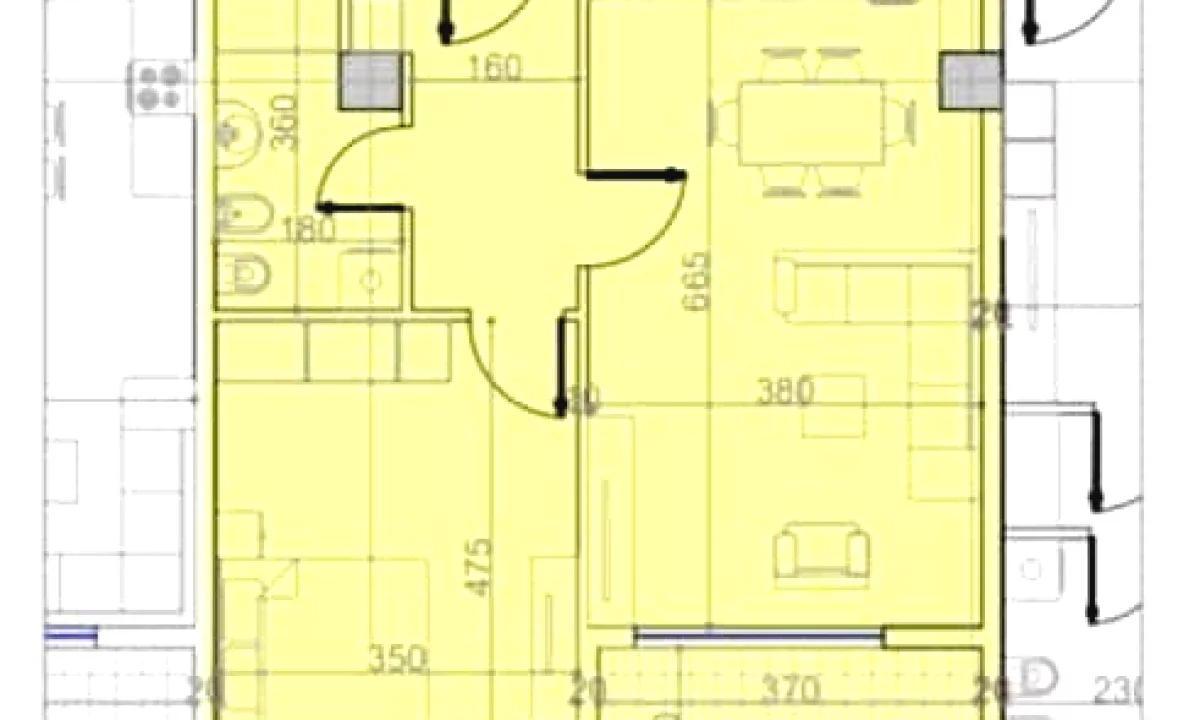 Appartamento in vendita a Tirana 1+1, Vuoto