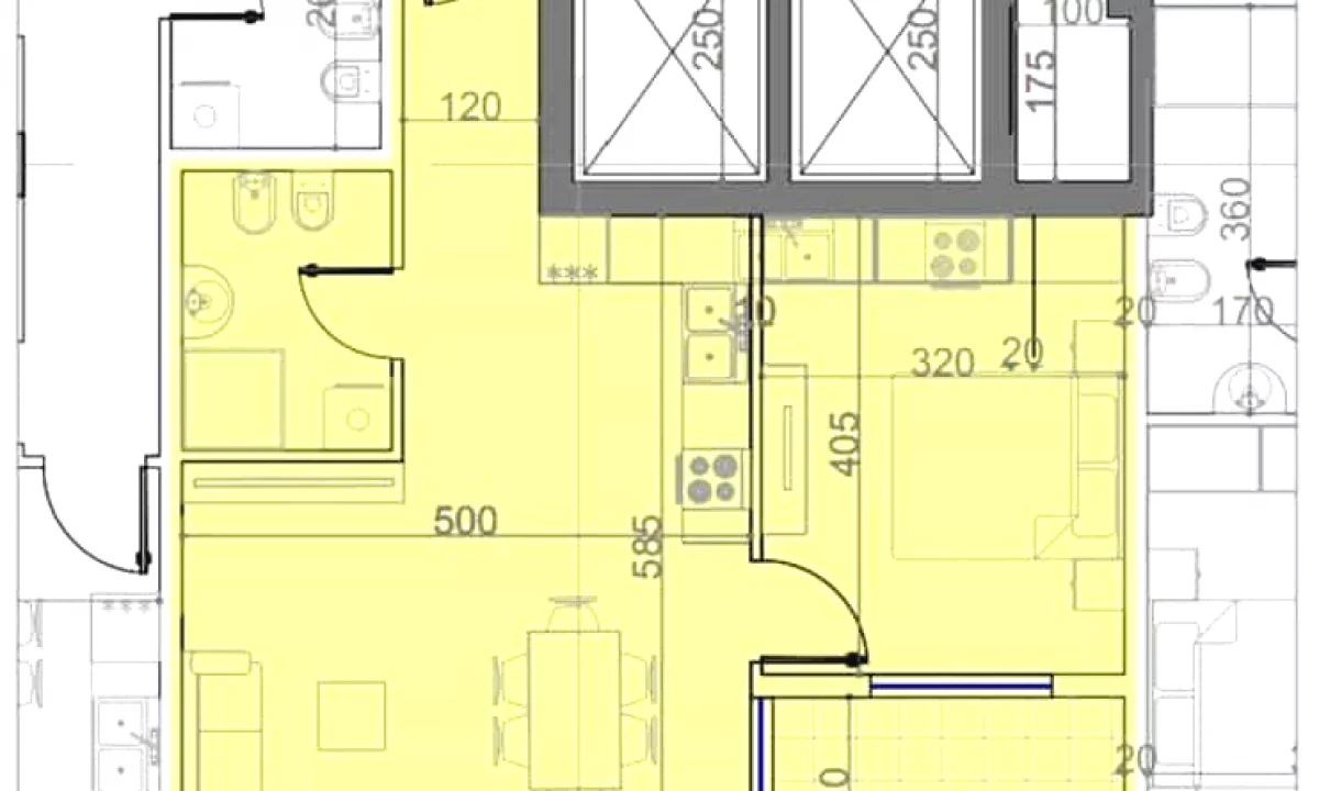 Appartamento in vendita a Tirana 1+1, Vuoto