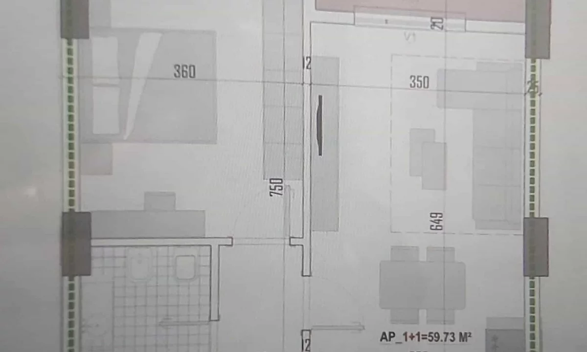 Appartamento in vendita a Tirana 1+1, Vuoto