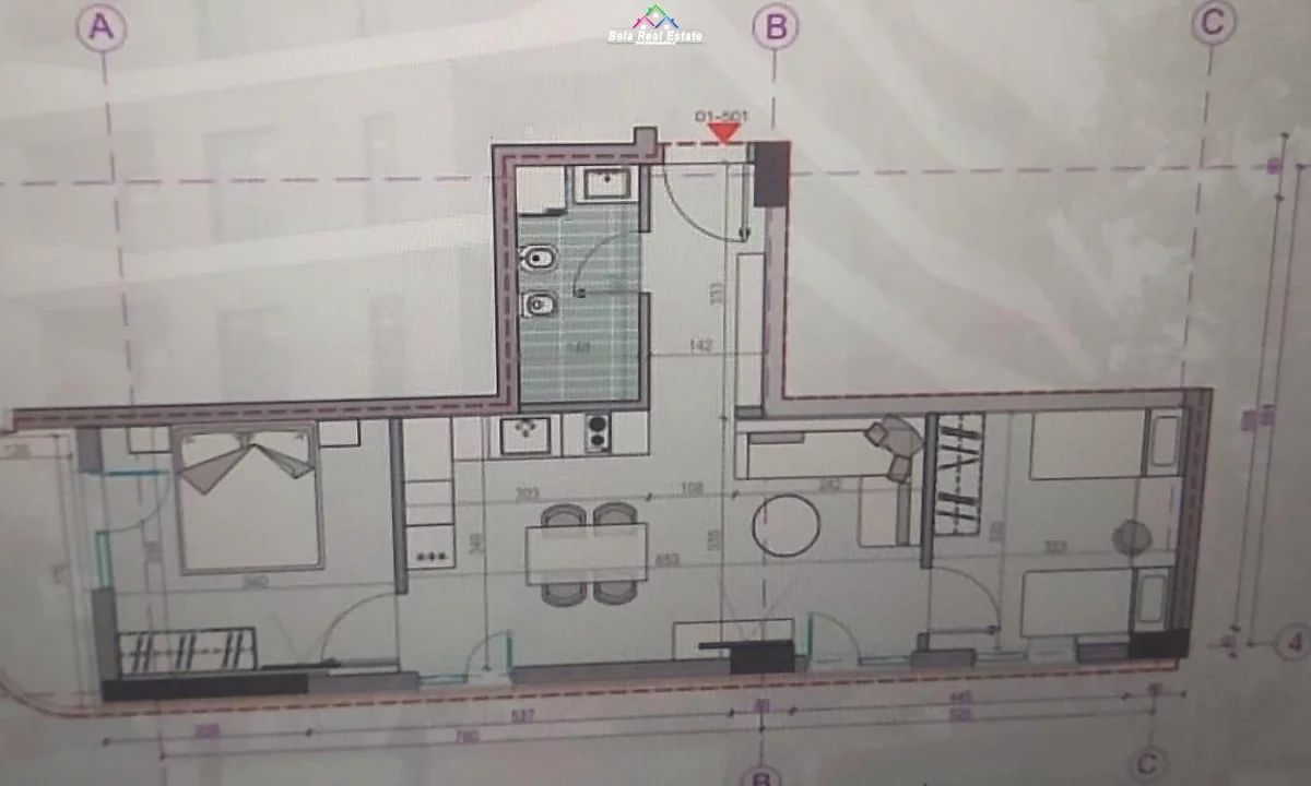 Shtepi ne shitje Apartament ne Durres, 2+1, Mobilimi Bosh, pa mobiluar, Pagesa 108,628  Euro.