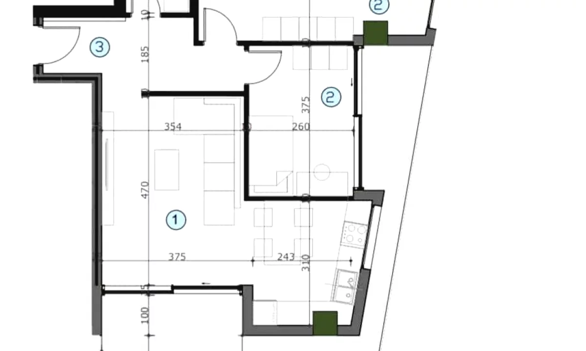 Apartment for sale in Tirana 2+1, Emty