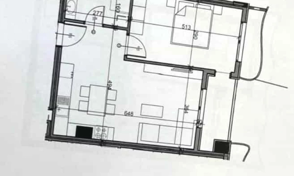 Shtepi ne shitje Apartament ne Tirane, 1+1, Mobilimi Bosh, pa mobiluar, Pagesa 88,000  Euro.