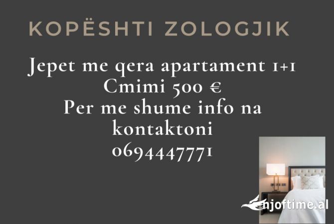 Kopeshti Zologjik, jepet me qera apartament 1+1