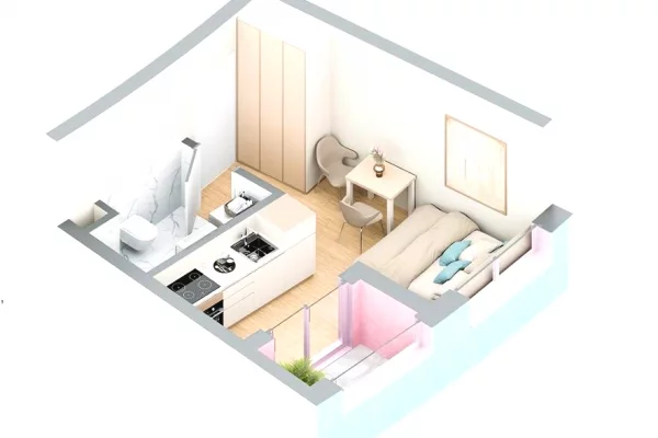 Shtepi ne shitje Apartament ne Tirane, Garsoniere, Mobilimi E mobiluar, Pagesa 64,000  Euro.