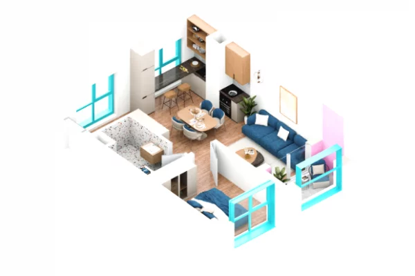 Shtepi ne shitje Apartament ne Tirane, 1+1, Mobilimi Bosh, pa mobiluar, Pagesa 122,000  Euro.