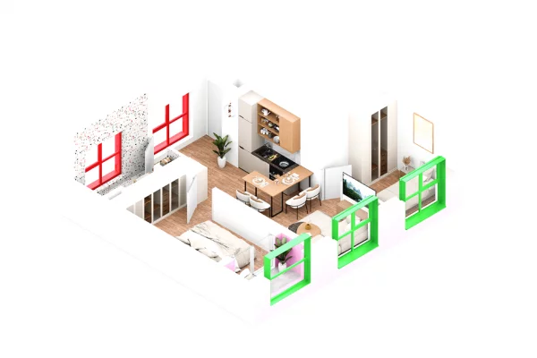 Shtepi ne shitje Apartament ne Tirane, 2+1, Mobilimi Bosh, pa mobiluar, Pagesa 156,000  Euro.