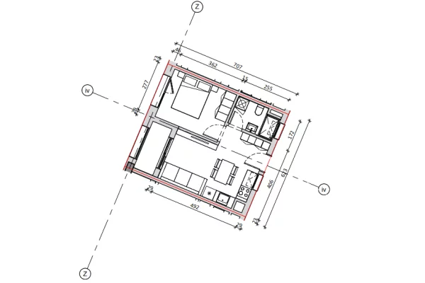 Shtepi ne shitje Apartament ne Tirane, 1+1, Mobilimi Bosh, pa mobiluar, Pagesa 113,000  Euro.