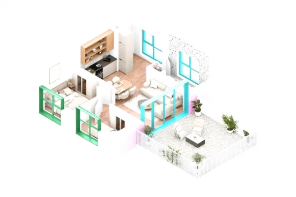 Shtepi ne shitje Apartament ne Tirane, 1+1, Mobilimi Bosh, pa mobiluar, Pagesa 172,000  Euro.