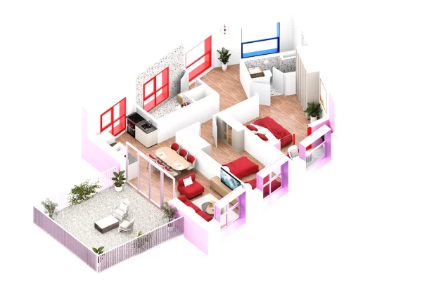 Shtepi ne shitje Apartament ne Tirane, 2+1, Mobilimi Bosh, pa mobiluar, Pagesa 331,000  Euro.