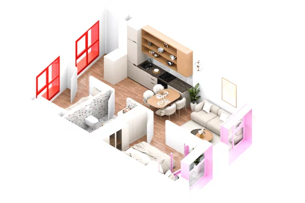 Shtepi ne shitje Apartament ne Tirane, 2+1, Mobilimi Bosh, pa mobiluar, Pagesa 147,000  Euro.