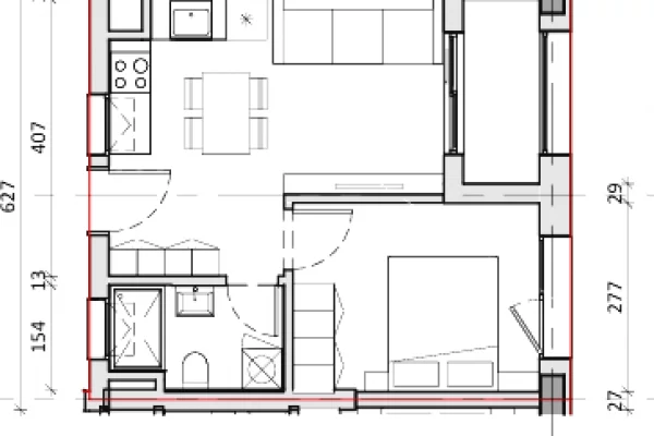 Shtepi ne shitje Apartament ne Tirane, 1+1, Mobilimi Bosh, pa mobiluar, Pagesa 99,000  Euro.