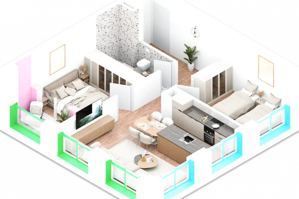 Shtepi ne shitje Apartament ne Tirane, 2+1, Mobilimi Bosh, pa mobiluar, Pagesa 182,000  Euro.