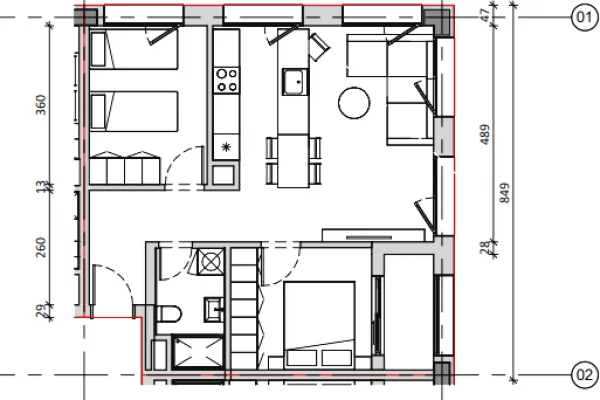 Shtepi ne shitje Apartament ne Tirane, 2+1, Mobilimi Bosh, pa mobiluar, Pagesa 182,000  Euro.