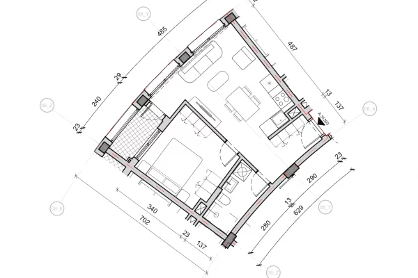 Shtepi ne shitje Apartament ne Tirane, 1+1, Mobilimi Bosh, pa mobiluar, Pagesa 108,000  Euro.