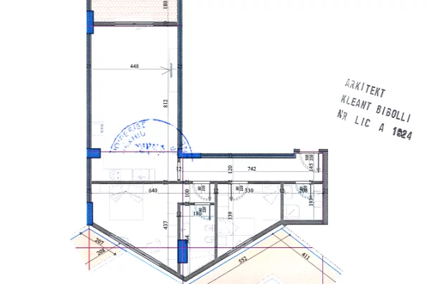 Shtepi ne shitje Apartament ne Tirane, 2+1, Mobilimi Bosh, pa mobiluar, Pagesa 228,865  Euro.